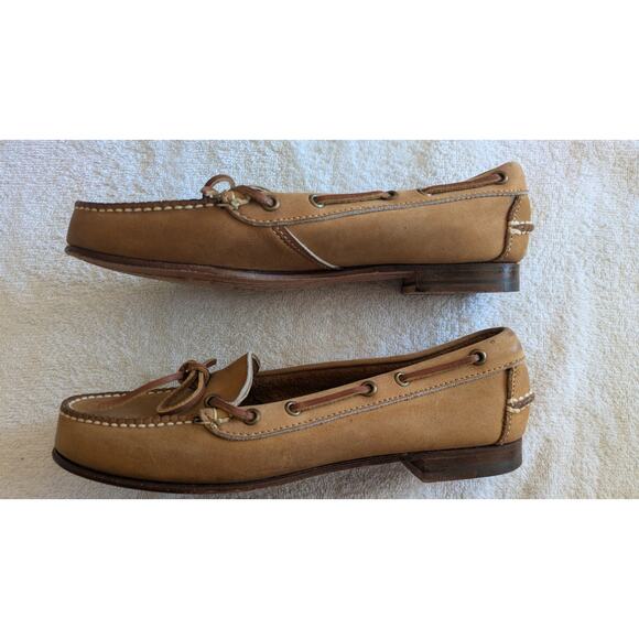 Vintage Ralph Lauren Country Boat Shoes Women's Size 9, Brown Leather, Preppy - Picture 2 of 8